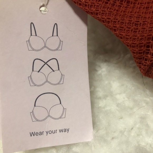 🆕 Auden lace multi way plunge push up bra 34DDD rust Orange adjustable - Picture 4 of 9